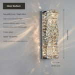 Applique Murale Led Cristalline Luxueuse Élégante Chambre