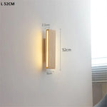 Applique Murale Led Design Bois Chic Élégante 20W 52Cm / Blanc Chaud (2700-3500K) Chambre