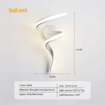 Applique Murale Led Design Contemporain Chic. A-Blanc Petit / Blanc Tricolore Chambre
