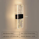 Applique Murale Led Design Contemporain Élégant 3 Couleurs-Bambou-Noir Chambre