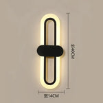 Applique Murale Led Design Contemporain Élégant Noir / Blanc Froid (5 500-7 000 K). Chambre