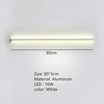 Applique Murale Led Design Élégant Contemporain 80Cm-Blanc / Lumière Blanche Chambre