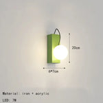 Applique Murale Led Design Élégant Contemporain Vert / 3 Modifiable Chambre