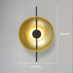 Applique Murale Led Design Élégant Lumineux. Doré / Dia300Xh480Mm Frais Naturel Chaud | 10W Chambre