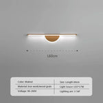 Applique Murale Led Design Élégant Minimaliste. Lwl128 60Cm Noyer / Blanc Froid Chambre