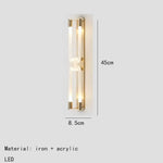 Applique Murale Led Design Élégante Moderne. 45Cm-Or / Lumière Blanche Chambre