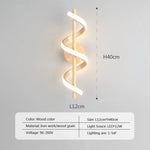 Applique Murale Led Design Épuré Bois. A / Lumière Blanche Chambre