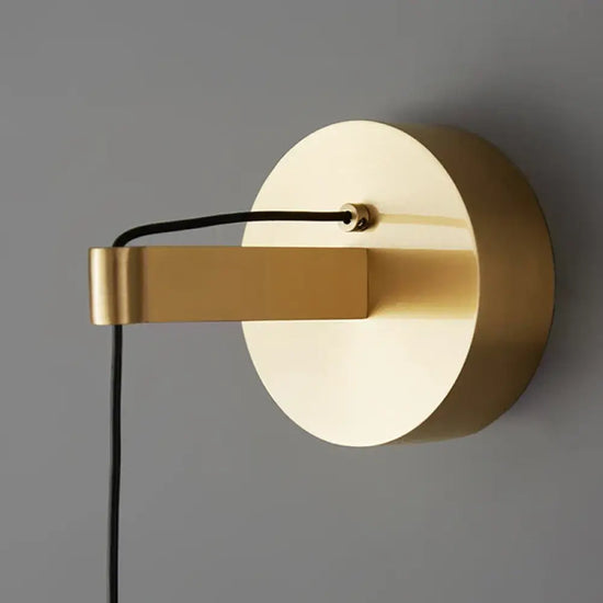 Applique Murale Led Design Minimaliste Cuivre. Chambre
