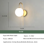 Applique Murale Led Dorée Élégante Décorative. C Or / 220V Chine | 9W Blanc Chaud Chambre