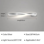 Applique Murale Led Élégante Design Contemporain Argent D50Cm / Blanc Chaud Chambre