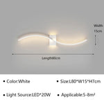 Applique Murale Led Élégante Design Contemporain Blanc A D80Cm / Chaud (Pas De Rc) Chambre