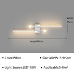 Applique Murale Led Élégante Design Contemporain Blanc C D80Cm / Chaud (Pas De Rc) Chambre
