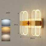 Applique Murale Led Élégante Design Contemporain. Or-Double Chambre