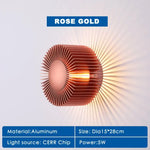 Applique Murale Led Élégante Design Contemporain Or Rose / Blanc Chaud (2700-3500K) 5W Chambre