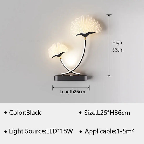 Applique Murale Led Élégante Design Lumineux E Noir / Tricolore Applique Chambre