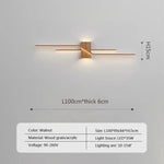 Applique Murale Led Élégante Design Minimaliste B-Noyer / Blanc Chaud Applique Chambre