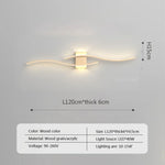 Applique Murale Led Élégante Design Minimaliste Couleur E-Bois / Blanc Chaud Applique Chambre