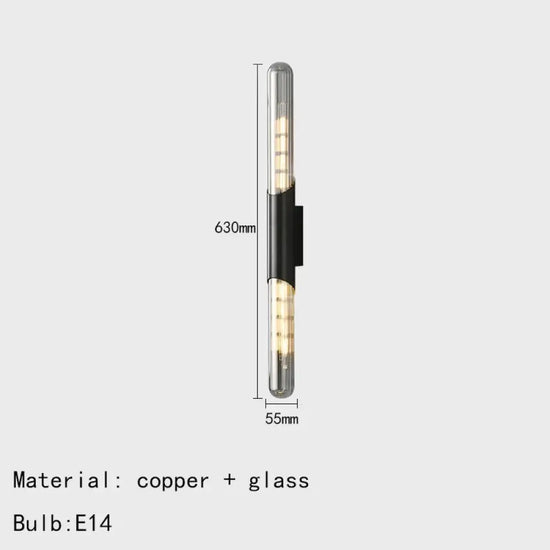 Applique Murale Led Élégante Design Minimaliste. D-Noir / Blanc Chaud (2700-3500K) Chambre