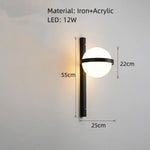 Applique Murale Led Élégante Design Minimaliste Noir B Chambre