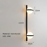 Applique Murale Led Élégante Design Minimaliste Noir E Chambre