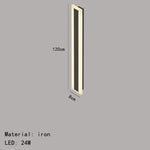 Applique Murale Led Élégante Design Moderne 120 Cm / Noir 3 Modifiable Applique Chambre