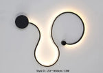 Applique Murale Led Élégante Design Tendance D / Blanc Naturel (3500-5500K) Corps Noir Applique