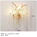Applique Murale Led Élégante Dorée Design Luxe B-1 / 5000K Applique Chambre