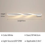 Applique Murale Led Élégante Et Design. Blanc D70Cm / Chaud Chambre