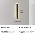 Applique Murale Led Élégante Et Design Urbain Black 40Cm / Tricolor Light Applique Chambre