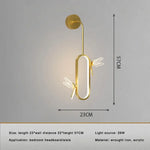 Applique Murale Led Élégante Et Moderne Libellule D’or / Lumière Chaude 26W Applique Chambre
