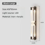 Applique Murale Led Élégante Minimaliste Design. Noir-Grand Chambre