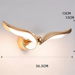 Applique Murale Led Élégante Suspendue Dorée 2 Têtes Chambre