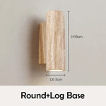 Applique Murale Led En Marbre Jaune Base De Rondins X / 65X65X160Mm Blanc Chaud | E27 Ou Gu10