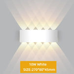 Applique Murale Led Extérieure Étanche Ip65 Blanc 10W / Lumière Chaude 3000K | Alliage