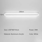 Applique Murale Led Intelligente Connectée Blanc L100Cm / Gradation App Rc Applique Chambre