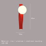 Applique Murale Led Légère Élégante Rotative 40Cm-Rouge / 3 Modifiable Chambre