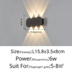Applique Murale Led Moderne Design Étanche Extérieur Type B 6 Têtes 6W / Blanc Chaud