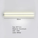 Applique Murale Led Moderne Design Minimaliste Élégant 80Cm-Blanc / Lumière Naturelle Chambre