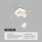 Applique Murale Led Modernes Déco Intérieure Élégante Lwl116 Blanc Nuage L / Froid Chambre