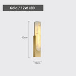 Applique Murale Led Nordique Élégance Design Or 12W Chambre