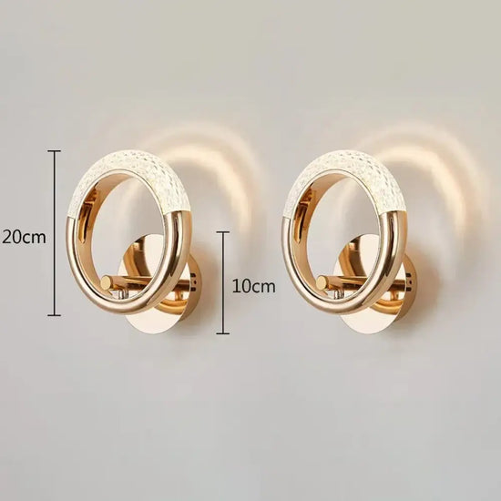 Applique Murale Led Nordique Élégante Minimaliste. Anneau C 1 Paire / Lumière Blanche Chambre