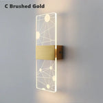 Applique Murale Led Nordique Élégante Moderne Chic. C Or Brossé / Blanc Chaud (2700-3500K) Chambre