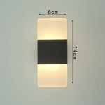 Applique Murale Led Nordique Élégante Moderne Chic. Mini Noir 6X14Cm / Blanc Chaud (2700-3500K)