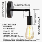 Applique Murale Led Rotative Vintage Chambre
