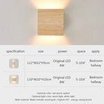 Applique Murale Led Scandinave Élégante Bois. Chambre