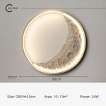 Applique Murale Led Scandinave Minimaliste Lunaire Or-80Cm / Gradation Rc Applique Chambre