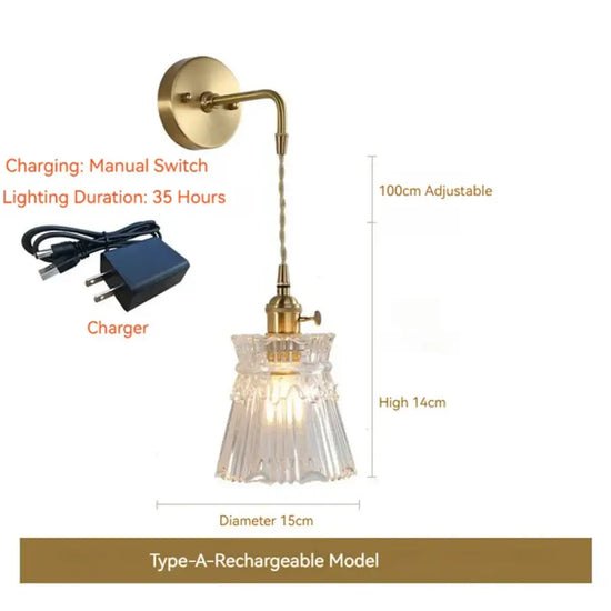 Applique Murale Led Scandinave Moderne Design Minimaliste A Modèle Rechargeable / Blanc Chaud