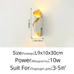 Applique Murale Led Spirale Élégante Extérieure Chambre
