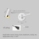 Applique Murale Led Télescopique Moderne Élégante White D Us Plug / Warm Light Chambre