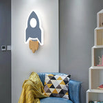 Applique Murale Led Vaisseau Cosmique Bleu Chambre